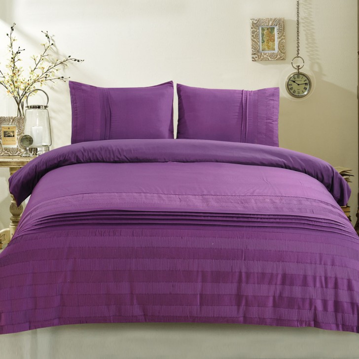 3 Piece Purple Duvet Cover Set Dk Lj013 Decoraport Canada