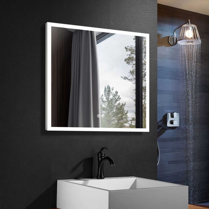 DECORAPORT 36 x 36 Inch LED Bathroom Mirror with Touch Button, Anti Fog,  Dimmable (D112-3636) Decoraport Canada
