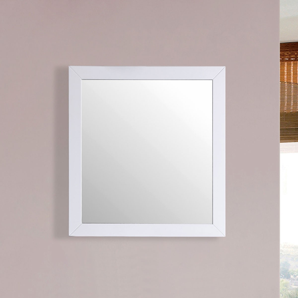 30 x 31 In. Mirror with White Frame (DK-T9312-30WM)