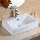 Decoraport White Rectangle Ceramic Above Counter Basin (CL-1179) 