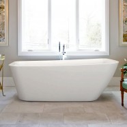 66 In Seamless White Acrylic Freestanding Bathtub (DK-9773)