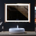 DECORAPORT 48 x 36 Inch LED Bathroom Mirror with Touch Button, Anti Fog, Dimmable, Bluetooth Speakers, Vertical & Horizontal Mount (D222-4836A)