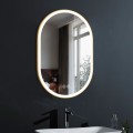 DECORAPORT 24 x 36 Inch LED Bathroom Mirror with Touch Button, Gold Frame, Anti Fog, Dimmable, Vertical & Horizontal Mount (D1301-2436)