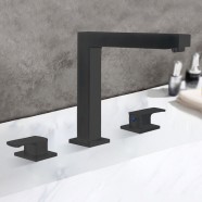 3 Pieces Bathtub Faucet - Brass with Matte Black Finish (83H27-MB-T)