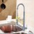 Chrome Finished Brass Kitchen Faucet - Pull Out Spray Head (82H07-CHR)