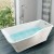 67 In Freestanding Bathtub - Acrylic White (DK-SLD-YG871)