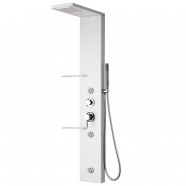 Panneau de douche thermostatique en alliage d'aluminium blanc (JX-9712)