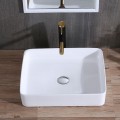 Lavabo Rectangulaire Blanc en Céramique de Dessus du Comptoir (CL-1321)