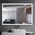 DECORAPORT 40 x 28  Po Miroir de Salle de Bain LED/Miroir Chambre avec Bouton Tactile, Anti-Buée, Luminosité Réglable, Montage Vertical & Horizontal (D110-4028)