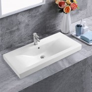 Lavabo Blanc de Dessus du Comptoir pour Vanité Salle de Bain (CL-4038-100)