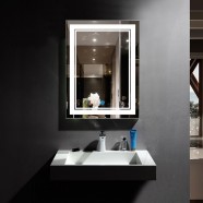 DECORAPORT 24 x 32 Po Miroir de Salle de Bain LED/Miroir Chambre avec Bouton Tactile, Luminosité Réglable, Montage Vertical & Horizontal (CK160-2432)