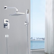 Ensemble Bain Douche à Simple Levier de SDB - Laiton Fini Chrome (86H15-CHR-SB)