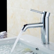 Robinet de Lavabo&Vasque - Simple Trou Simple Levier - Laiton Fini Chrome (81H13-CHR)