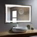 DECORAPORT 40 x 28 Po Miroir de Salle de Bain LED/Miroir Chambre avec Bouton Tactile, Anti-Buée, Luminosité Réglable, Montage Vertical & Horizontal (D210-4028)